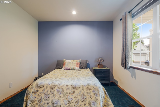 61 SW Wallingford Way, Beaverton, OR 97006 - bedroom featuring dark colored carpet, recessed lighting, and baseboards