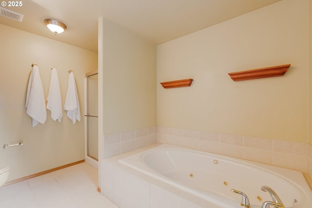 61 SW Wallingford Way, Beaverton, OR 97006 - full bath featuring a tub with jets, a stall shower, toilet, and baseboards