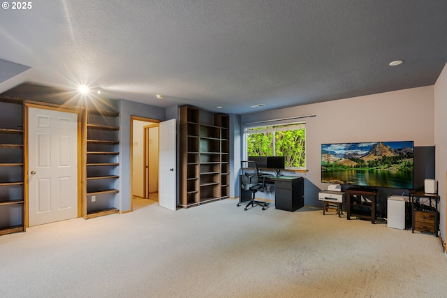 61 SW Wallingford Way, Beaverton, OR 97006 - office area with carpet flooring and a textured ceiling