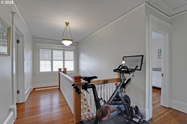 3701 NE Davis St, Portland, OR 97232 - workout area featuring wood finished floors and ornamental molding