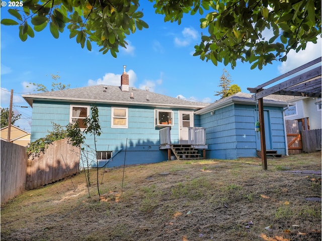 1466 8th St, Astoria, OR 97103 - back of house with a chimney