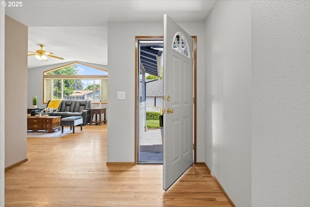 2130 SW 195th Ave, Beaverton, OR 97003 - foyer entrance with light wood-style floors and a ceiling fan