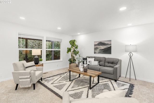 view of carpeted living room