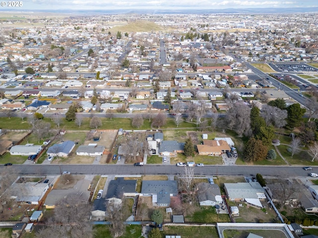 aerial view with a residential view