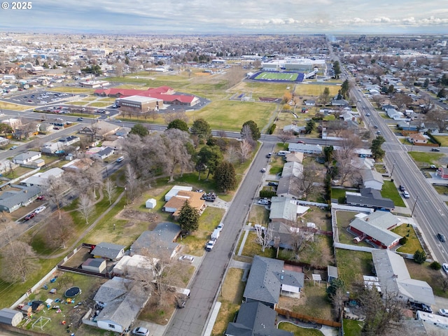 drone / aerial view with a residential view