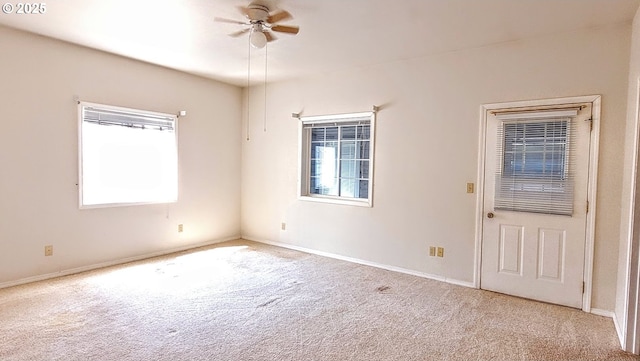 36582 Valley View Ln, Halfway, OR 97834 - carpeted empty room featuring baseboards and a ceiling fan