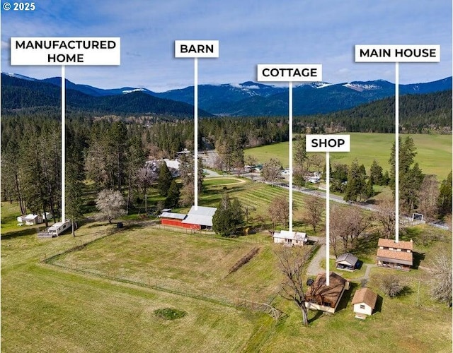 20541 Williams Hwy, Williams, OR 97544 - bird's eye view of mountains and a heavily wooded area
