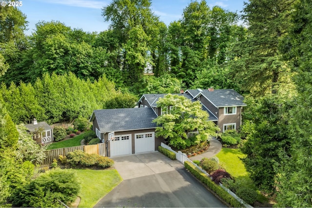 view from above of property