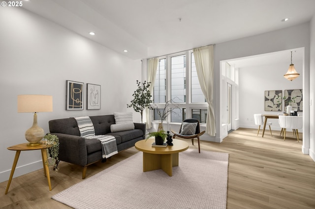 living room featuring hardwood / wood-style floors