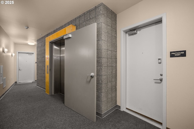 hall featuring elevator