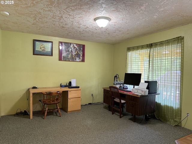31431 Fairview Rd, Rainier, OR 97048 - carpeted home office with a textured ceiling