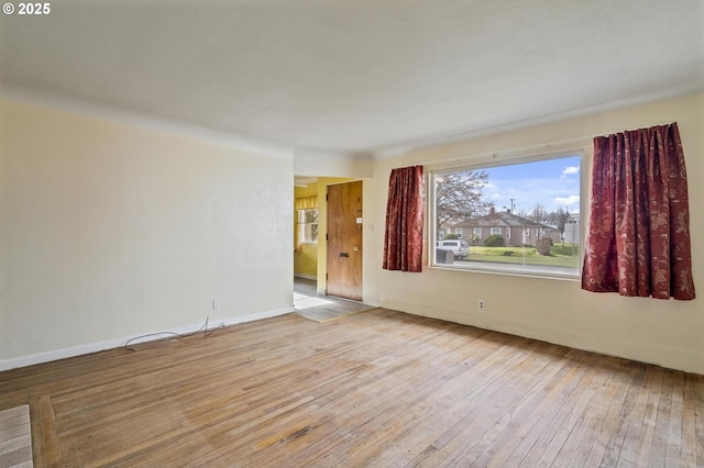 empty room featuring light hardwood / wood-style flooring