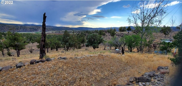 mountain view with a rural view