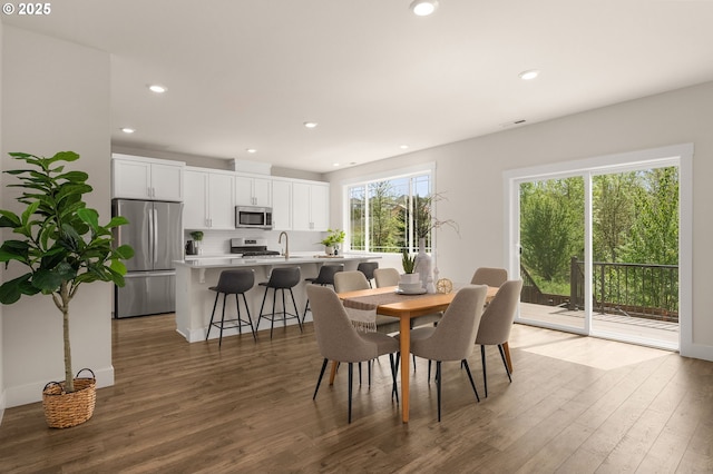 16648 SW Colorado Ln, Tigard, OR 97224 - dining room featuring wood finished floors and recessed lighting