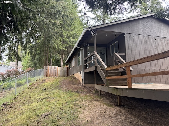 891 NE Bunyard Pl, Estacada, OR 97023 - back of property with stairs