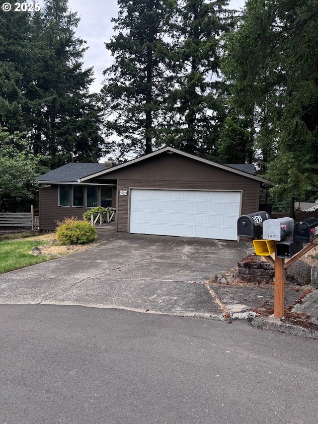 891 NE Bunyard Pl, Estacada, OR 97023 - view of front of house featuring driveway and an attached garage