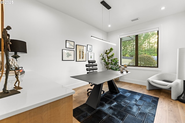 NE 43rd Cir Lot 5, Camas, WA 98607 - office with dark wood-type flooring, baseboards, and recessed lighting