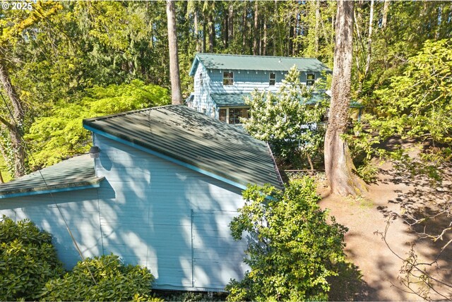 22345 S Poplar Rd, Estacada, OR 97023 - view of outdoor structure featuring a forest view