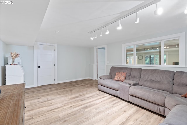 2245 SW Martha St, Portland, OR 97239 - living room with light wood-style flooring and track lighting