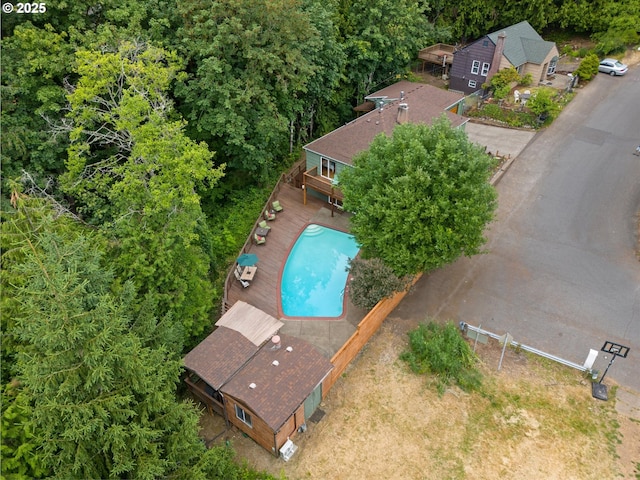 2245 SW Martha St, Portland, OR 97239 - drone / aerial view of a pool