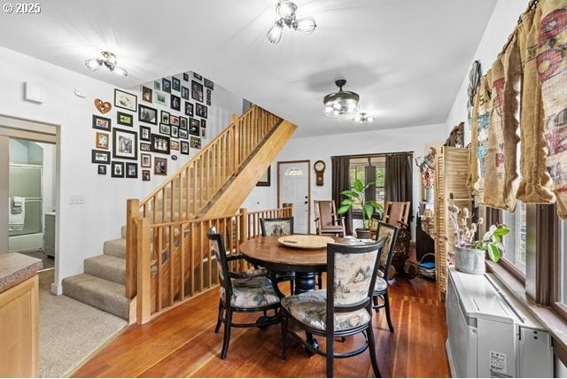 680 S Alfalfa St, Heppner, OR 97836 - dining room with stairway and wood finished floors