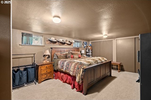 680 S Alfalfa St, Heppner, OR 97836 - carpeted bedroom featuring a textured ceiling and multiple closets
