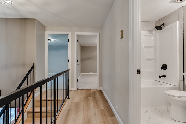 5120 Talisman St, Eugene, OR 97405 - hallway with an upstairs landing and baseboards