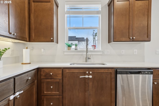 kitchen featuring stainless steel dishwasher and sink