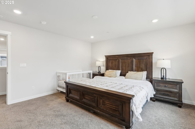 view of carpeted bedroom