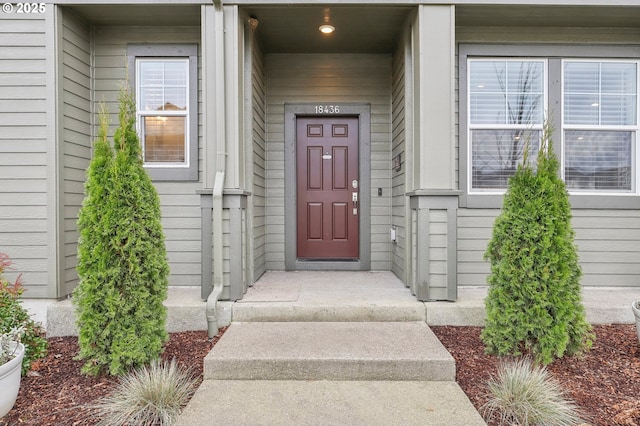 view of doorway to property