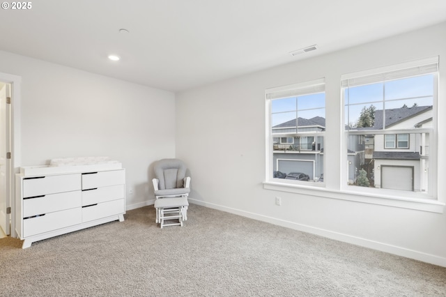 interior space featuring carpet floors