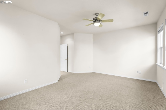 5274 NW Crady Ln, Portland, OR 97229 - carpeted spare room with ceiling fan and recessed lighting