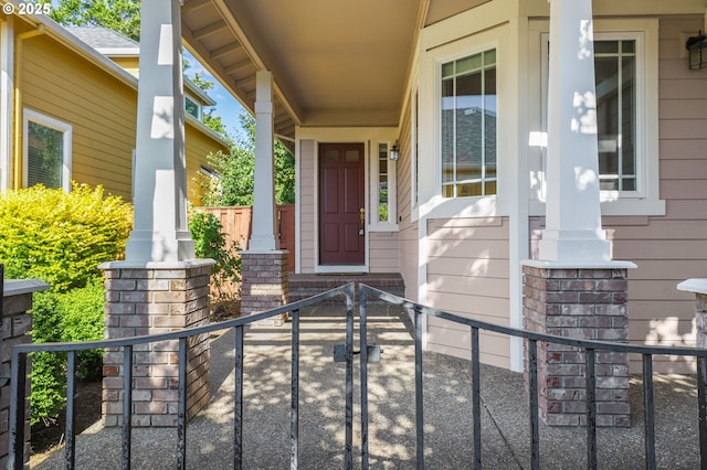 5274 NW Crady Ln, Portland, OR 97229 - view of exterior entry featuring covered porch