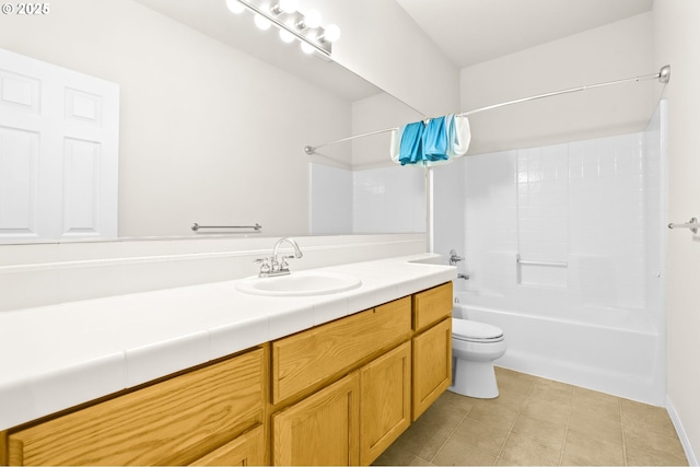 5274 NW Crady Ln, Portland, OR 97229 - bathroom with shower / bath combination, vanity, and tile patterned flooring
