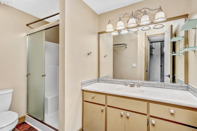 3017 SE Brookwood Ave, Hillsboro, OR 97123 - full bath with toilet, a shower stall, and vanity