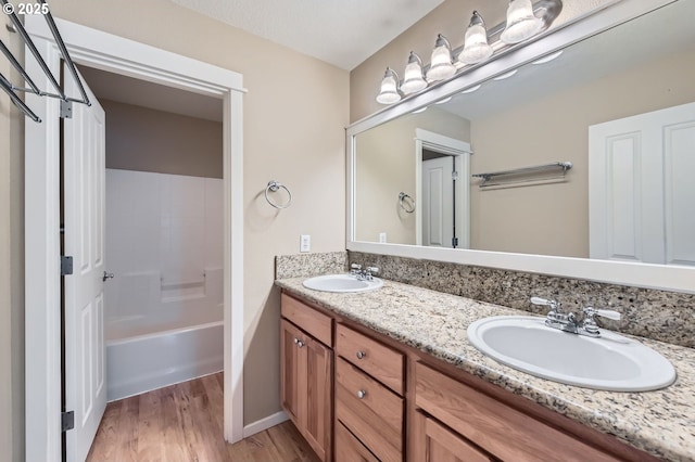 799 NE 70th Ave, Hillsboro, OR 97124 - full bath with double vanity and wood finished floors