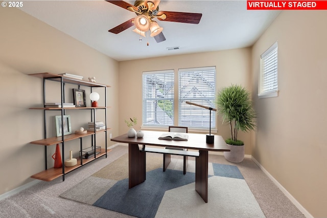 799 NE 70th Ave, Hillsboro, OR 97124 - carpeted office space with ceiling fan and baseboards