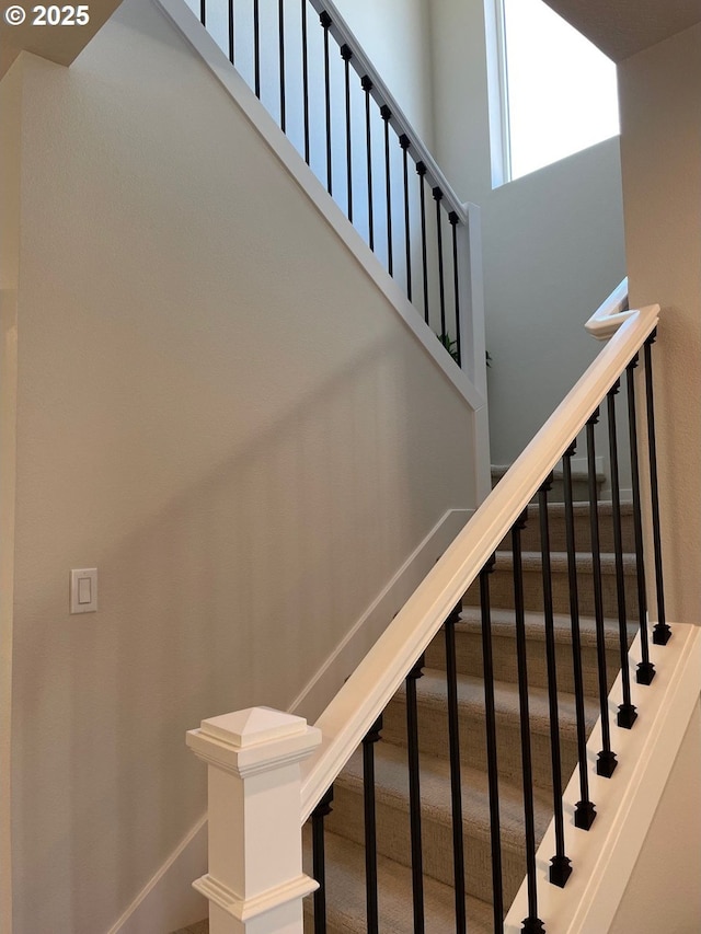 7839 SW Thornbridge Ter Unit 10, Beaverton, OR 97007 - stairway with baseboards