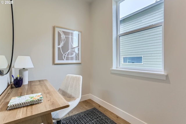 7839 SW Thornbridge Ter Unit 10, Beaverton, OR 97007 - office area featuring baseboards and wood finished floors