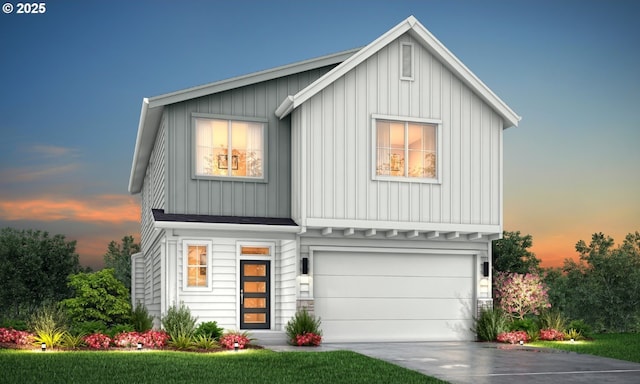 7839 SW Thornbridge Ter Unit 10, Beaverton, OR 97007 - modern inspired farmhouse with board and batten siding, a garage, and driveway