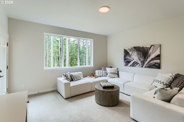 7839 SW Thornbridge Ter Unit 10, Beaverton, OR 97007 - carpeted living area featuring baseboards