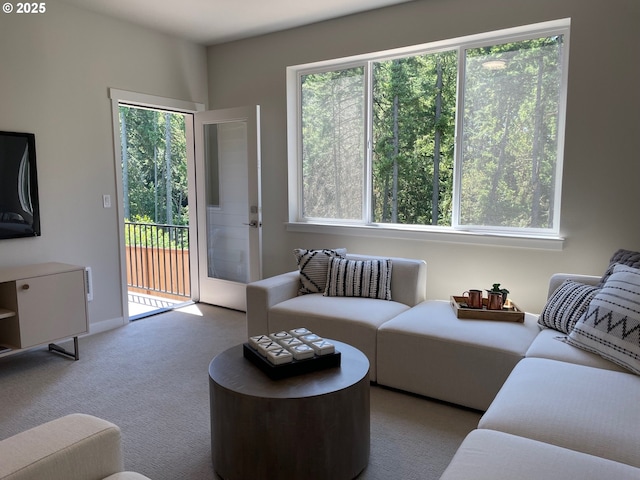 7839 SW Thornbridge Ter Unit 10, Beaverton, OR 97007 - living area with plenty of natural light and carpet