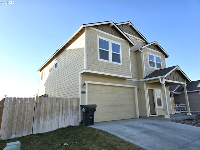 view of front of house featuring a garage