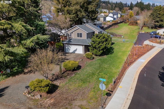 drone / aerial view featuring a residential view