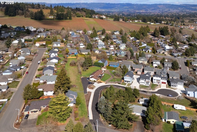 bird's eye view featuring a residential view