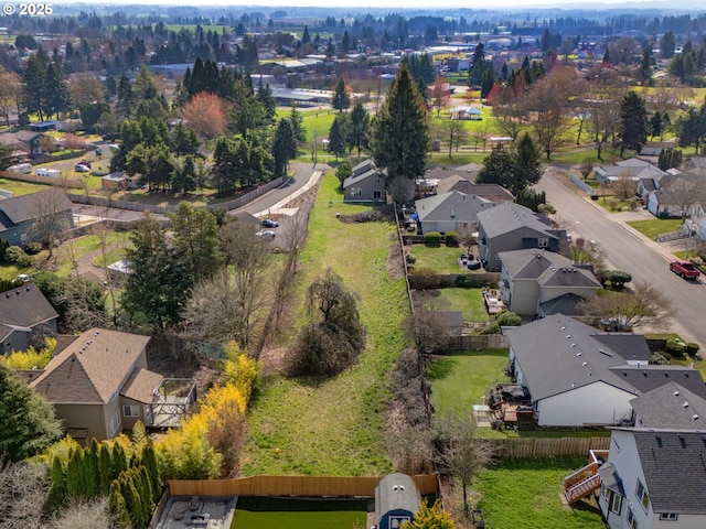bird's eye view featuring a residential view