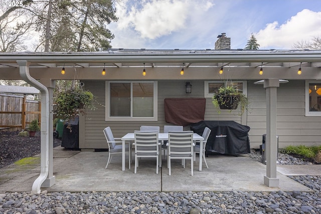 view of patio / terrace with area for grilling