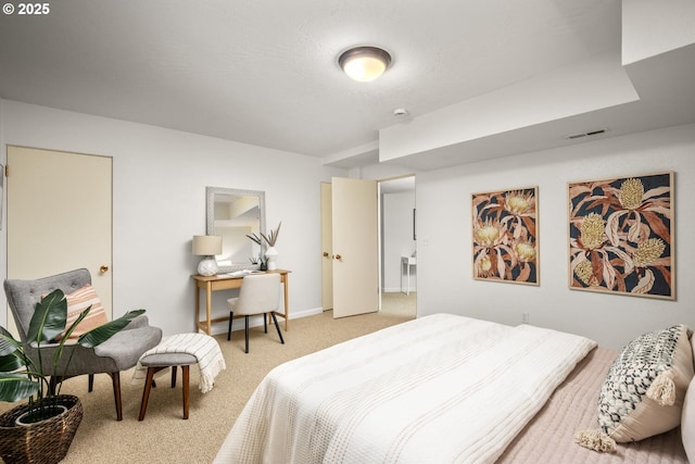 3110 NW Monte Vista Ter, Portland, OR 97210 - bedroom featuring baseboards, light colored carpet, and visible vents