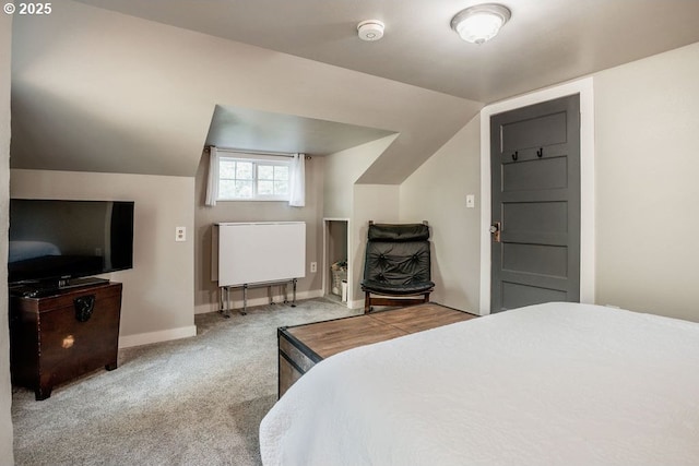 301 W Walnut St, Winlock, WA 98596 - bedroom with carpet, baseboards, and lofted ceiling