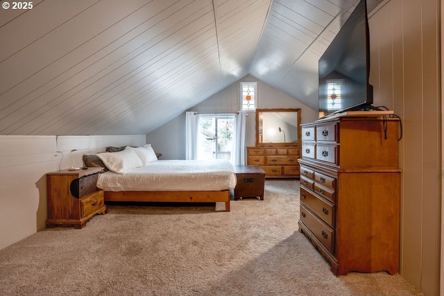 301 W Walnut St, Winlock, WA 98596 - bedroom featuring light carpet and vaulted ceiling